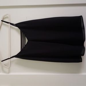 Black Flowy and Strappy Back Tank